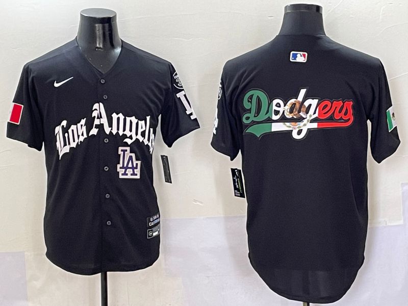 Men Los Angeles Dodgers Blank Black Five generations Joint Name 2025 Nike MLB Jersey style 13->los angeles dodgers->MLB Jersey